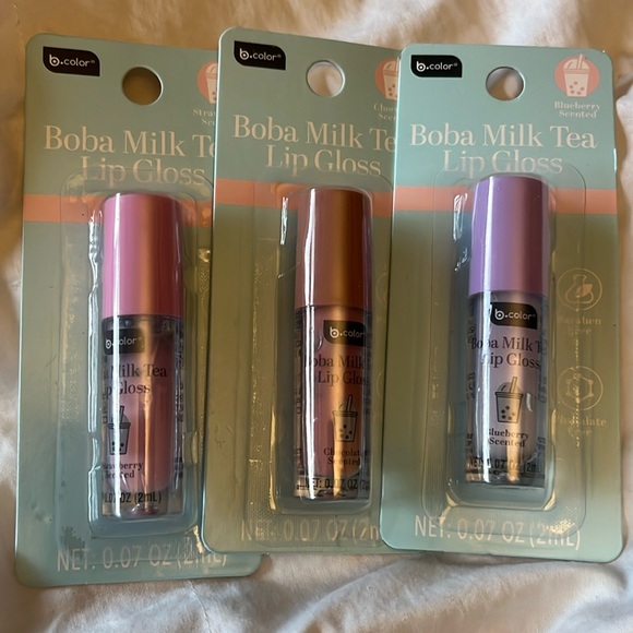 Lot of 3 Boba milk, tea lip gloss - Picture 1 of 2